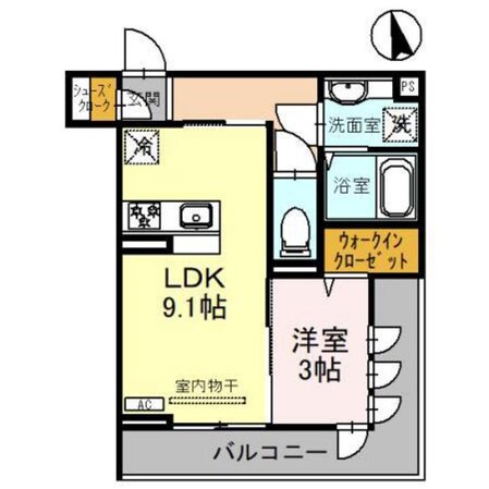 ラルジュ飯塚の物件間取画像